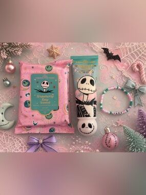 Limited Edition Pastel Spooky Strawberry Rose Self-Care Set + Free Bracelet NEW